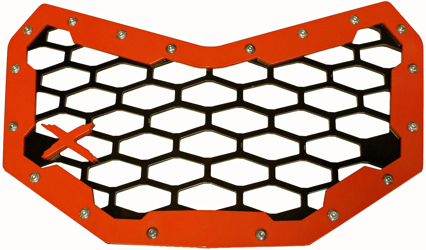 Mq Front Grill Blk/Red W Red Can Am X3 Logo