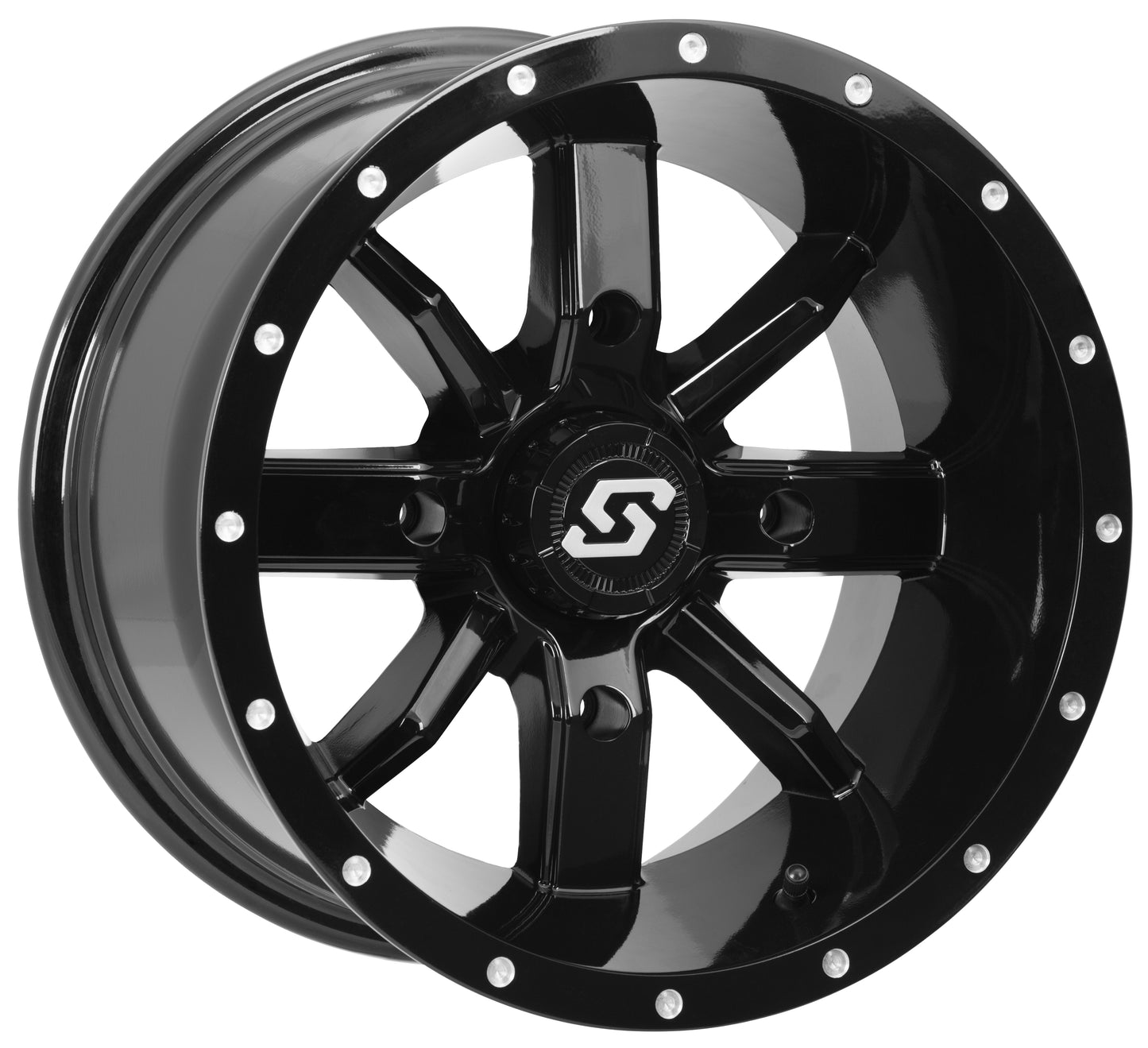 Hollow Point Wheel 14x8 4/110 4+4 (0mm) Black
