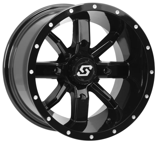 Hollow Point Wheel 14x8 4/110 4+4 (0mm) Black