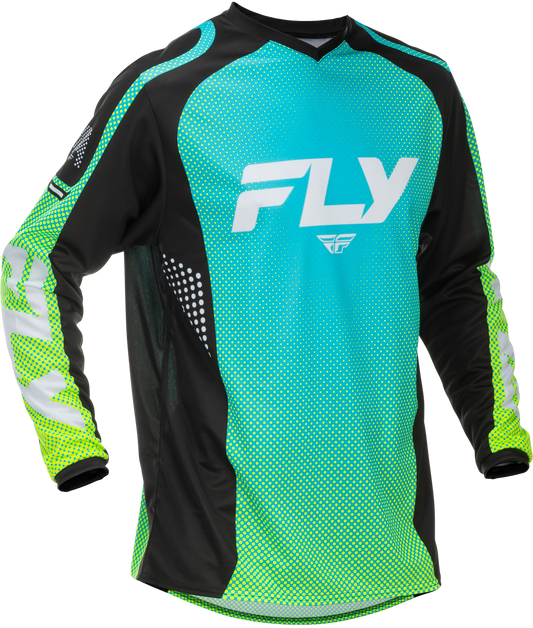F 16 Jersey Aqua/Black/White Lg
