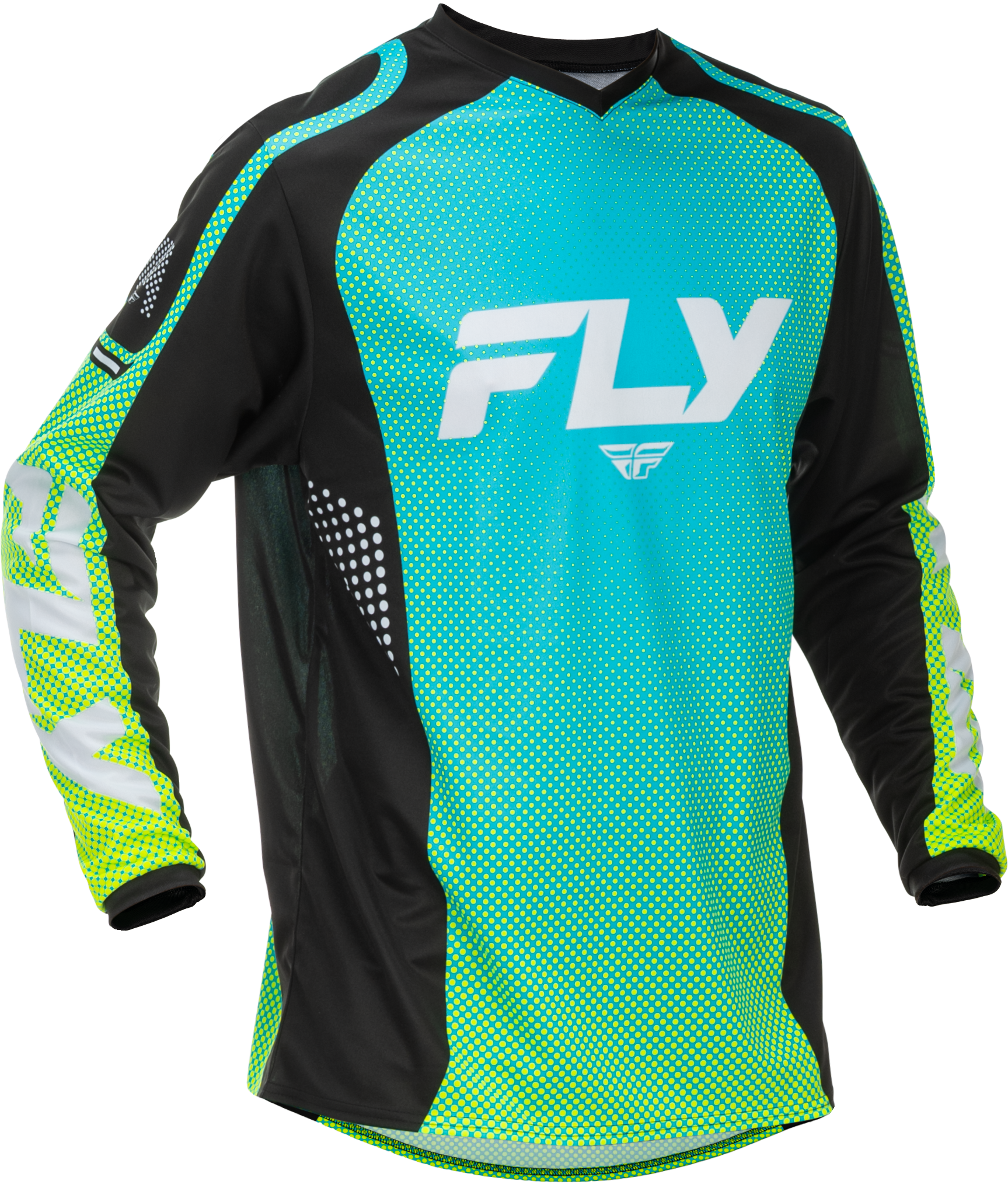 F 16 Jersey Aqua/Black/White Md