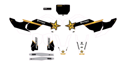 Complet Kit Rockstar Husq Tc/Fc 125 450 Blk Bg