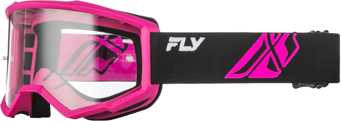 Youth Focus Goggle Black/Pink W/ Clear Lens