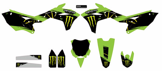 Cmplt Kit Monster Energy Slash Black Bg