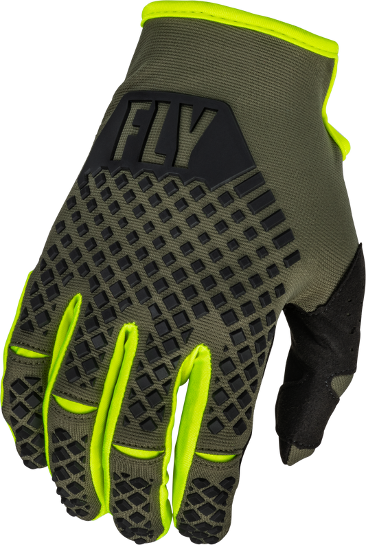 Kinetic Gloves Olive Green/Hi Vis 3x