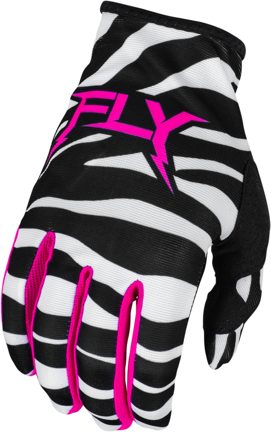 Youth Lite Uncaged Gloves Black/White/Neon Pink Yl