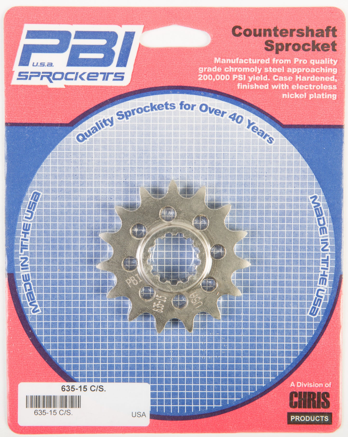 Front Cs Sprocket Steel 15t 428 Kaw/Suz