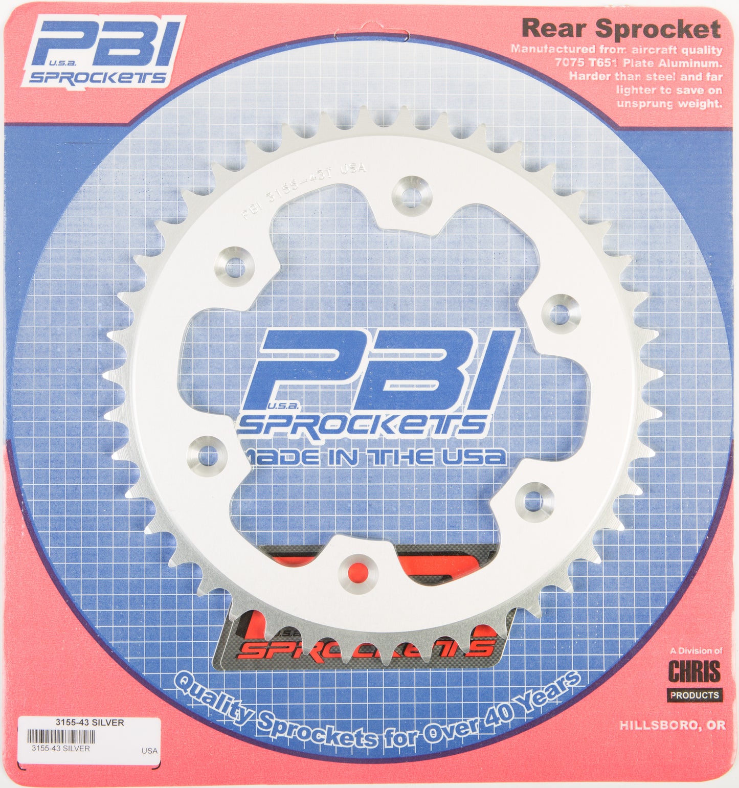 Rear Sprocket Aluminum 43t 520 Beta/Hon