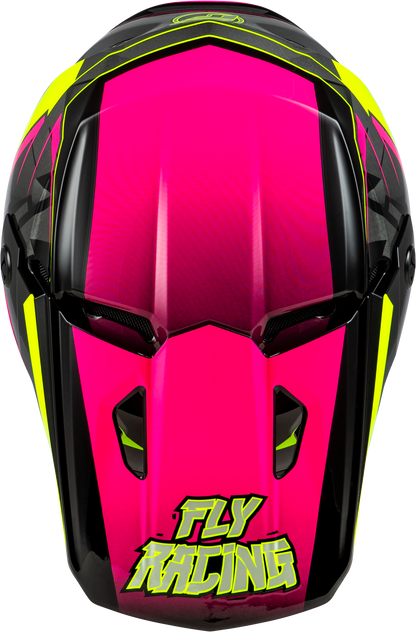 Youth Kinetic Scorched Helmet Neon Pink/Hi Vis/Black Ym