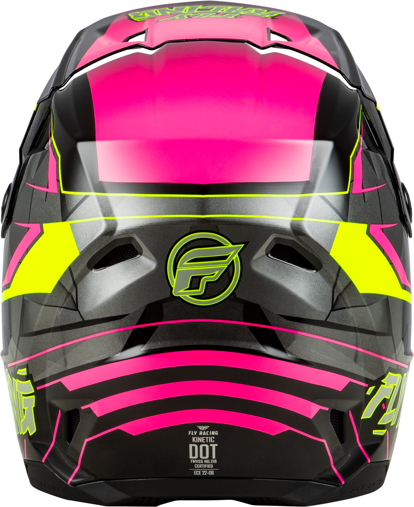 Youth Kinetic Scorched Helmet Neon Pink/Hi Vis/Black Ym