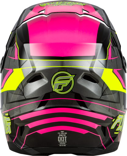 Youth Kinetic Scorched Helmet Neon Pink/Hi Vis/Black Ym