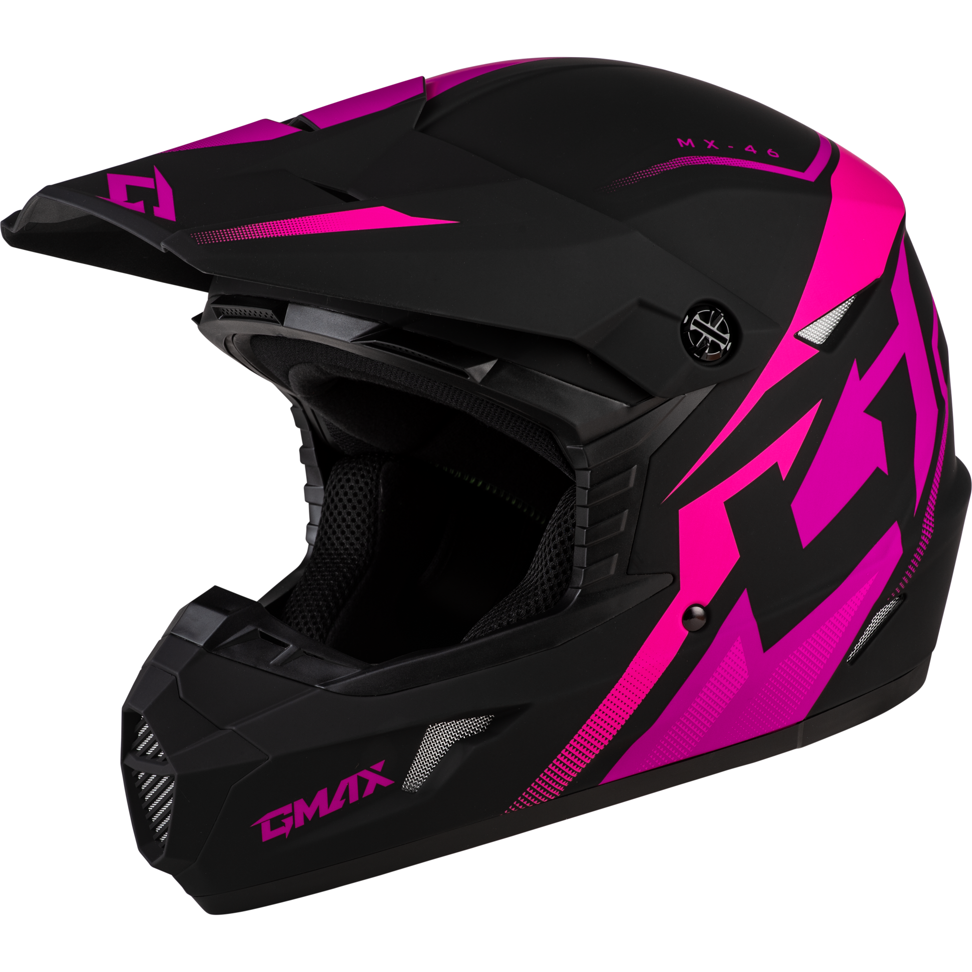 Mx 46 Compound Helmet Matte Black/Pink Ym