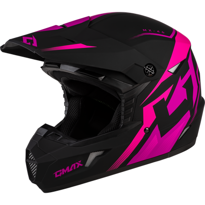Mx 46 Compound Helmet Matte Black/Pink Ym