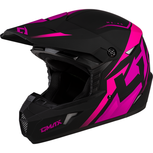 Mx 46 Compound Helmet Matte Black/Pink Ym