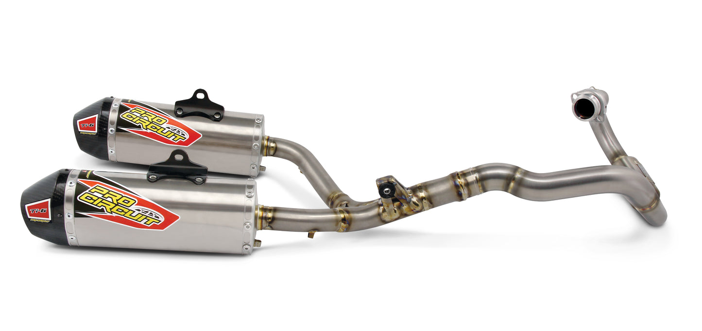 Ti 6 Dual Exhaust System W/Carbon End Caps