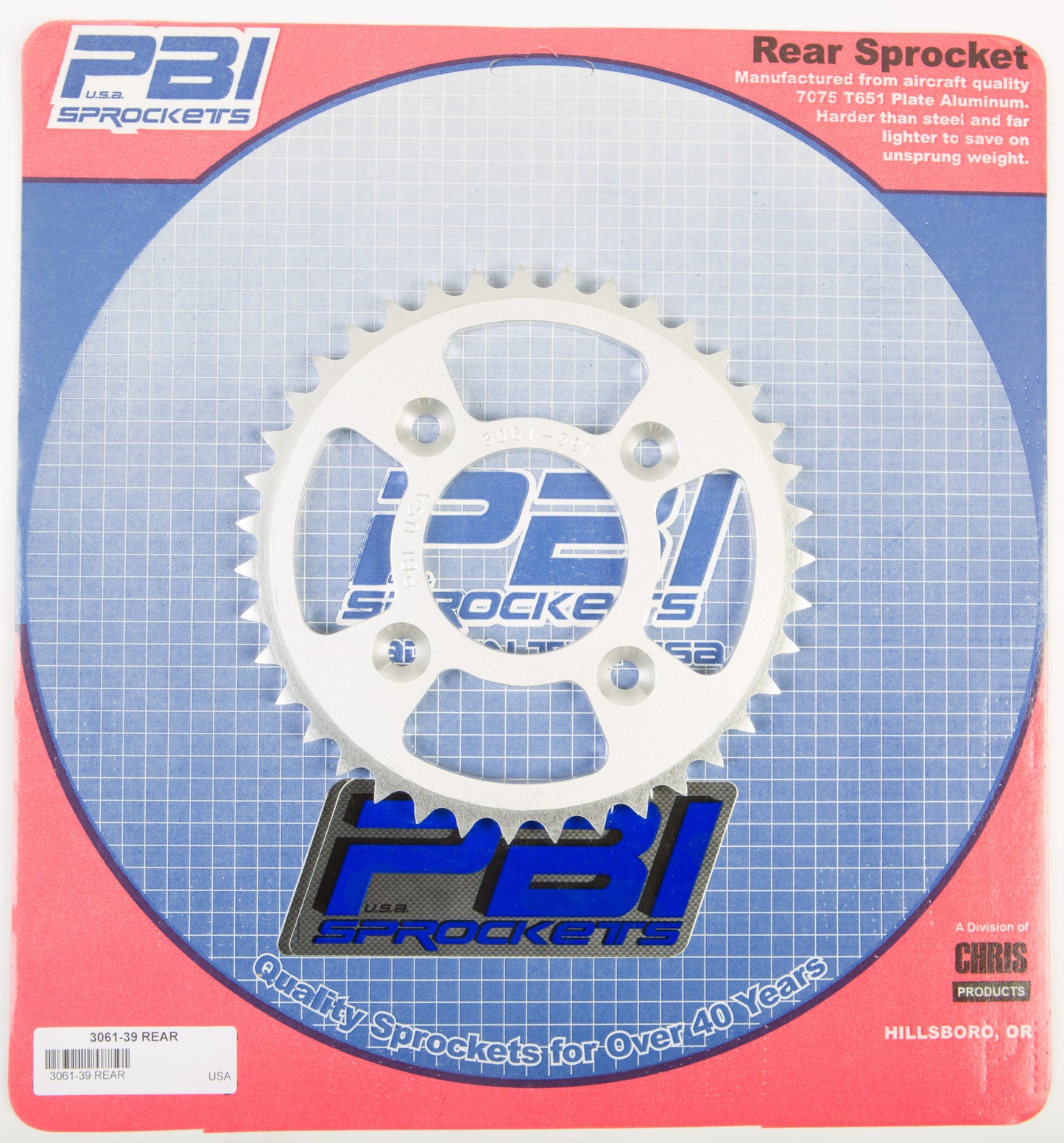 Rear Sprocket Aluminum 39t 420 Hon