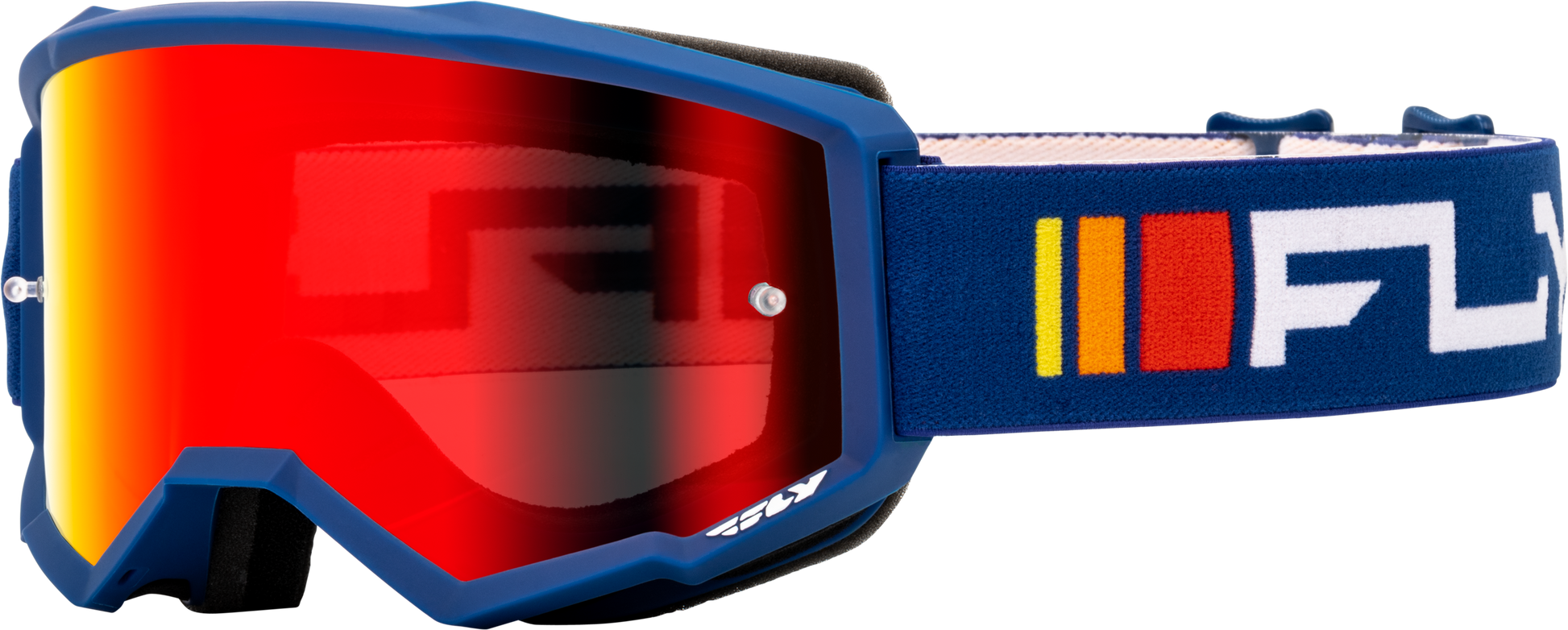 Zone Goggle Navy/White W/ Red Mirror/Smoke Lens