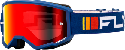 Zone Goggle Navy/White W/ Red Mirror/Smoke Lens
