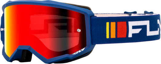 Zone Goggle Navy/White W/ Red Mirror/Smoke Lens