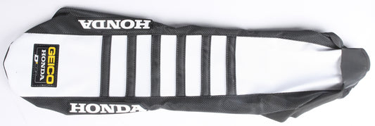 Seat Cover Geico Replica Black/White W/Ribs