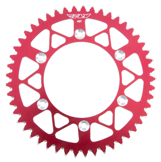 Rear Sprocket Aluminum 49t 520 Red Hon