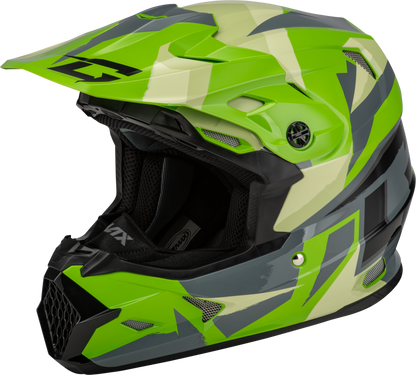 Mx 96s Splinter Helmet Green/Grey/Black Lg