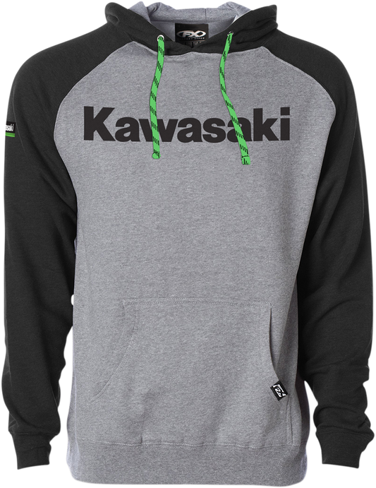 FACTORY EFFEX Kawasaki Standard Hoodie - Black/Heather - XL 23-88106