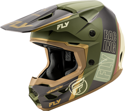 Kinetic Rally Helmet Matt Moss Gry/Khaki/Off Wht Md
