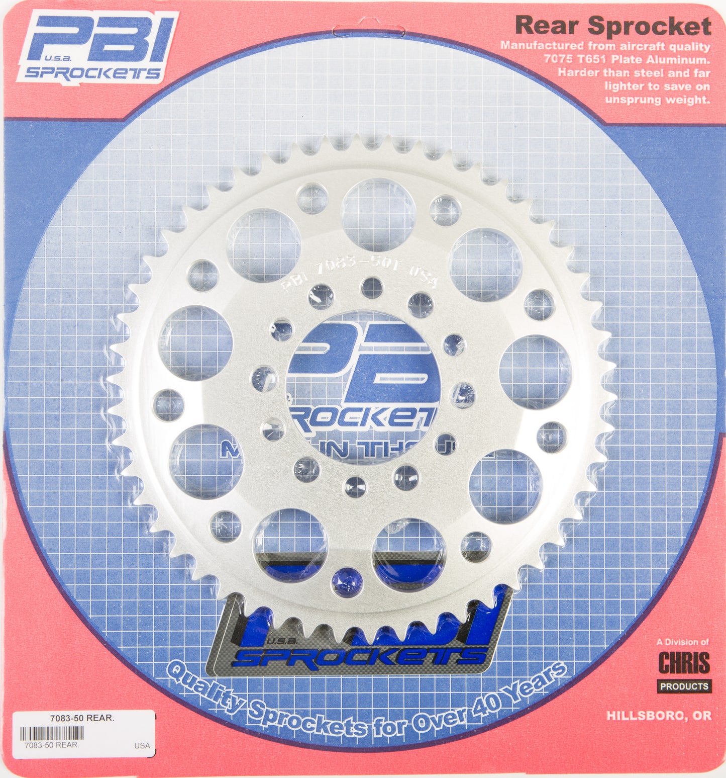 Rear Sprocket Aluminum 50t 428 Yam