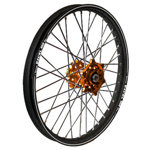 Front Wheel 1.40 X 19 Orange Kite Hub Black Rim