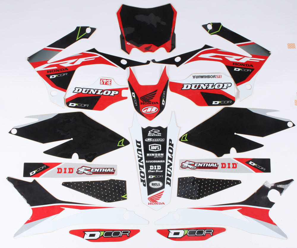 Honda Raceline Graphics Complete Kit Black