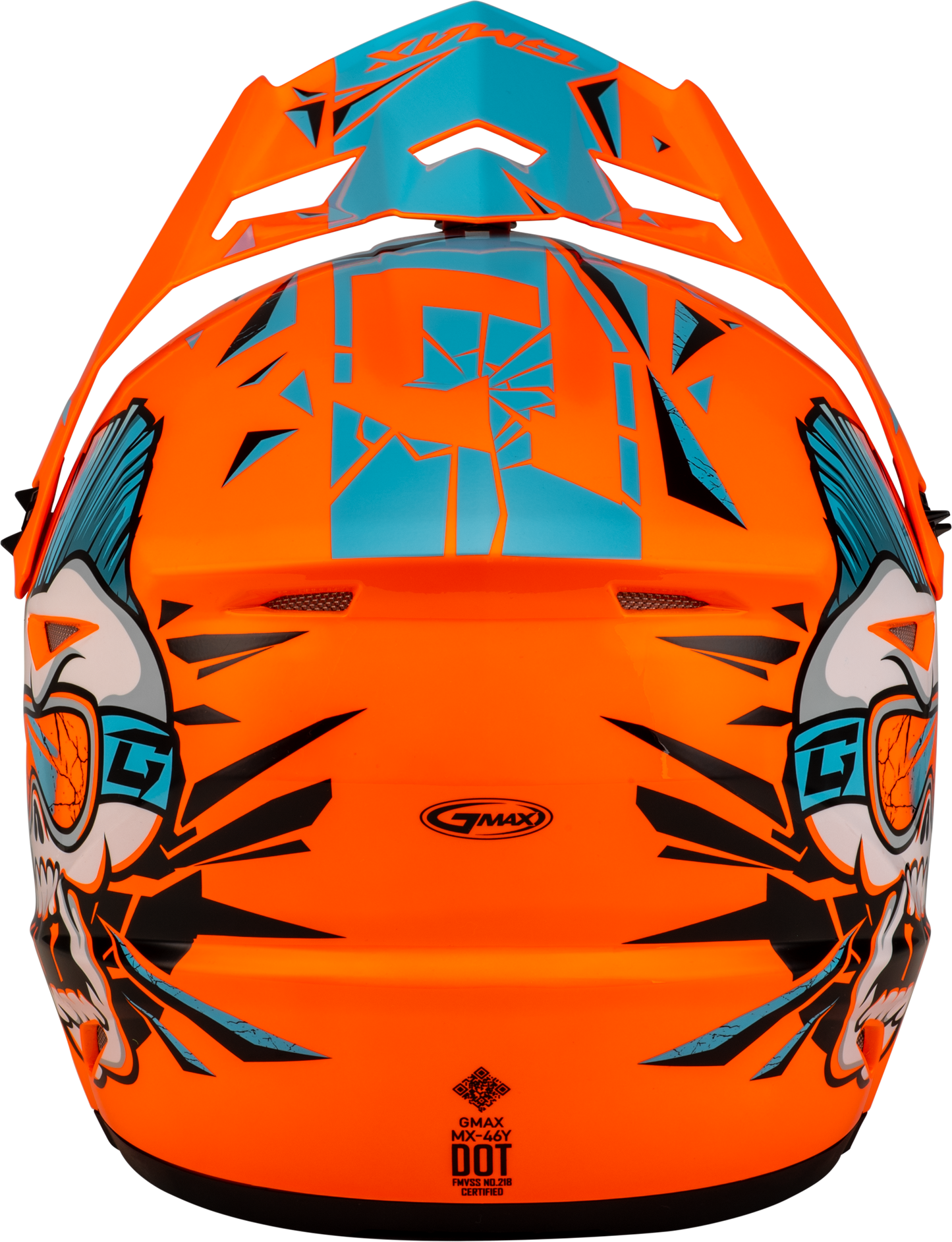 Youth Mx 46y Unstable Helmet Hi Vis Orange/Blue Yl