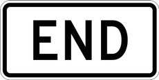 M4-6 END Route Marker Sign