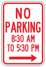 R7-2 No Parking Time