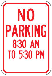 R7-2 No Parking Time