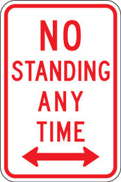 R7-4 No Standing Any Time