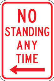 R7-4 No Standing Any Time