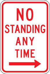 R7-4 No Standing Any Time