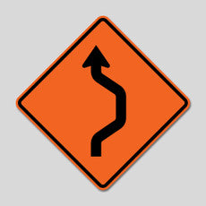 W24-1R DOUBLE REVERSE CURVE RIGHT (1 LANE)