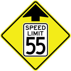 W3-5 Speed Reduction Warning Sign