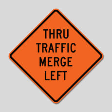 W4-7L THRU TRAFFIC MERGE LEFT