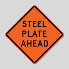 W8-24 STEEL PLATE AHEAD