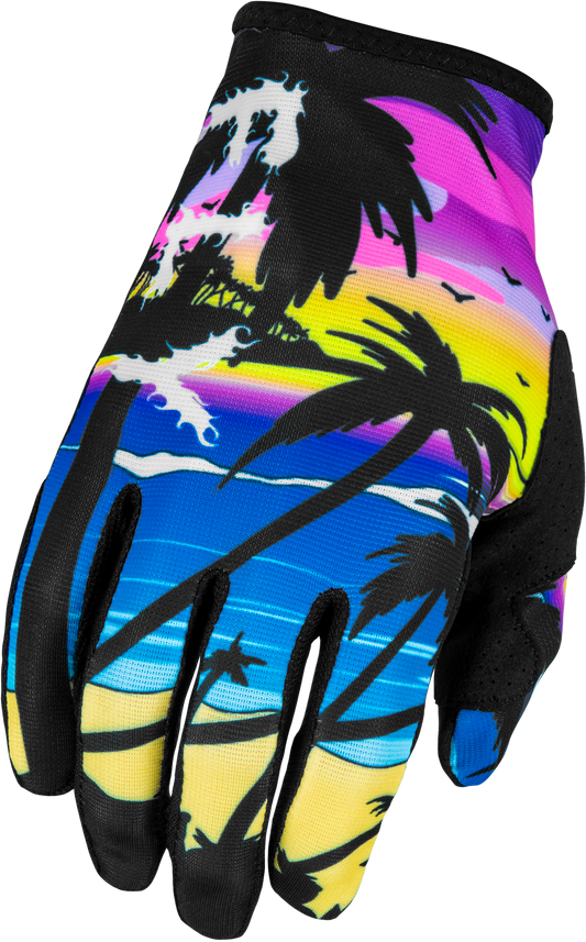 Youth Lite Malibu Gloves Pink/Blue/Sand Ys