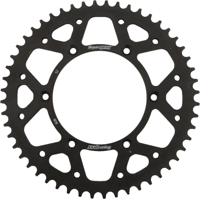 Rear Sprocket Steel 52t 520 Blk Kaw/Suz