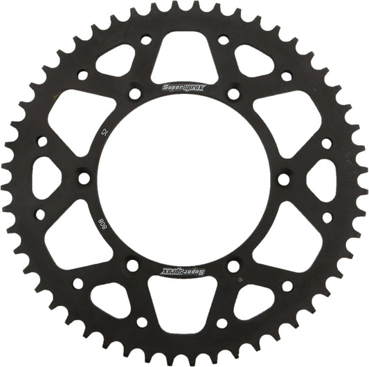 Rear Sprocket Steel 52t 520 Blk Kaw/Suz