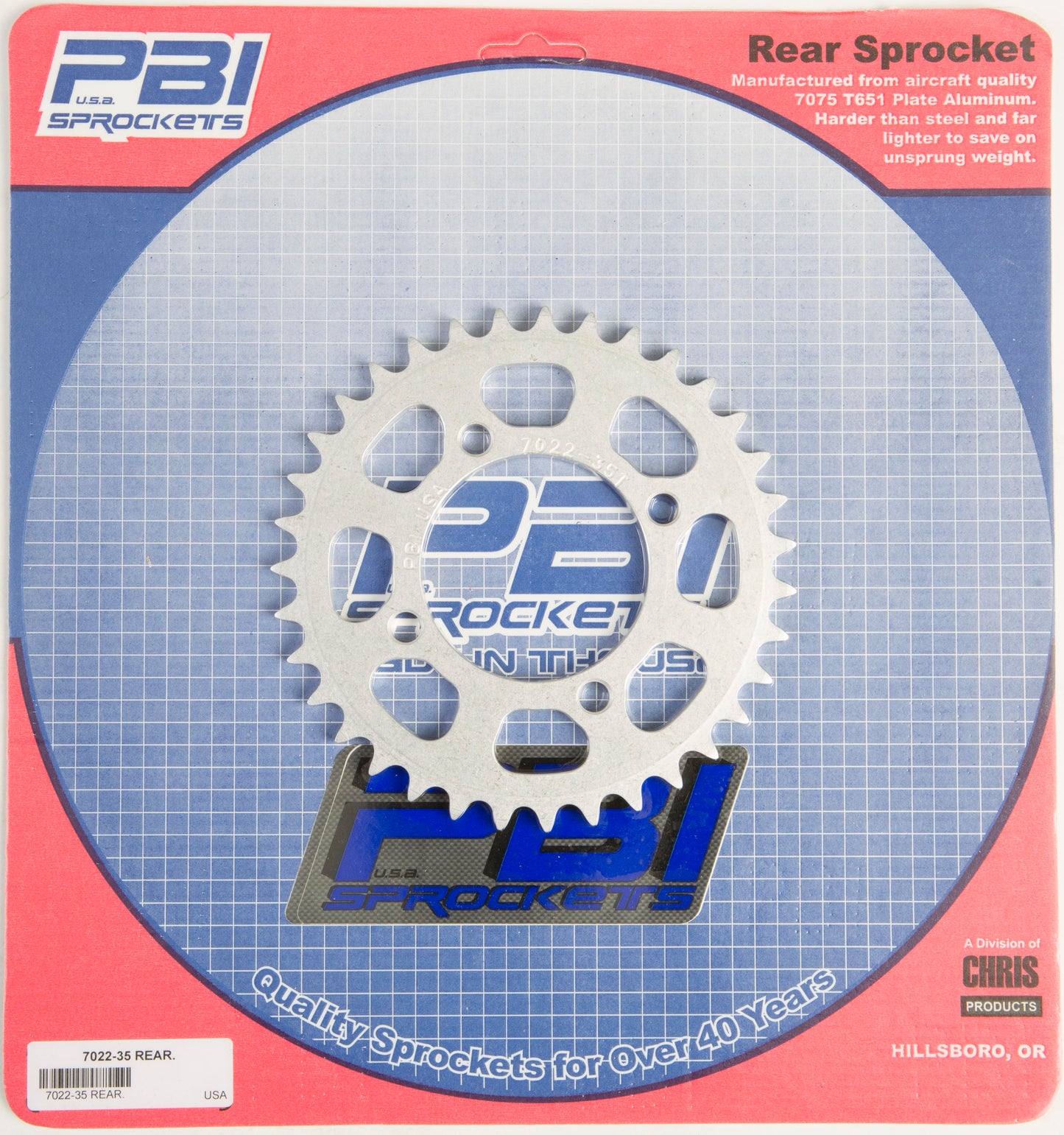 Rear Sprocket Aluminum 35t 420 Yam