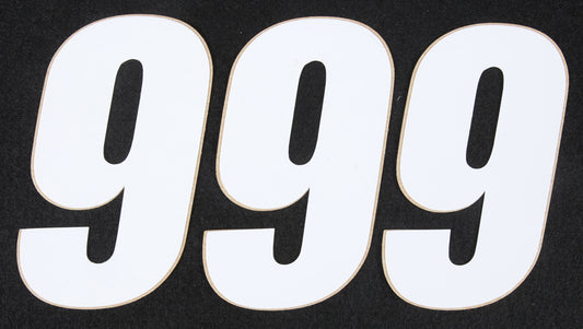 Number 9 White 4" 3/Pk