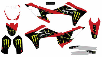 Cmplt Kit Monster Energy Slash White Bg