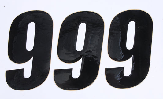 Number 9 Black 6" 3/Pk