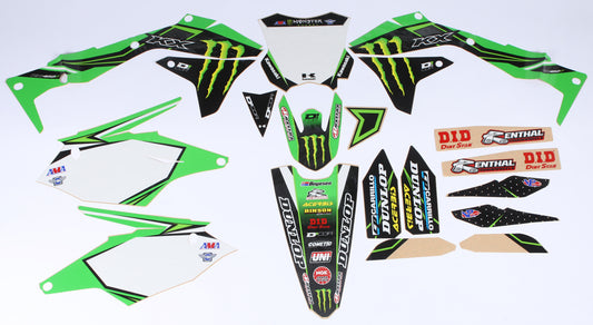 Complete Kit 16 Monster Kaw Kxf 450 16 Wht Bg